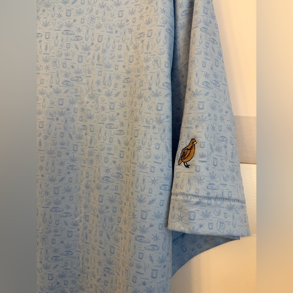 Peter Millar Light Blue Polo Shirt Size Large - Picture 3 of 7